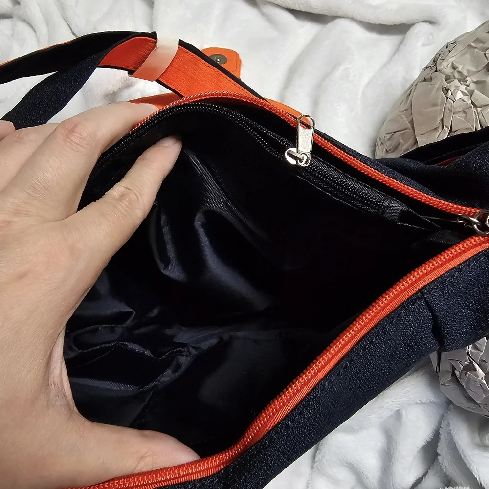 Auburn University Tigers Blue And Orange Textured Crossbody Bag